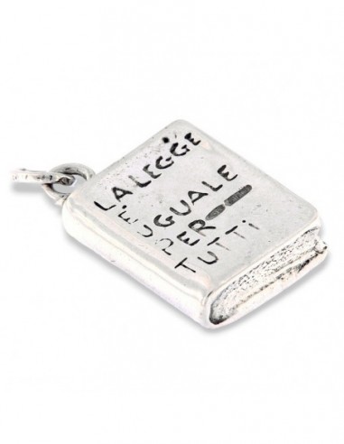 Ciondolo Argento Rodiato Libro Legge [8bacd306]