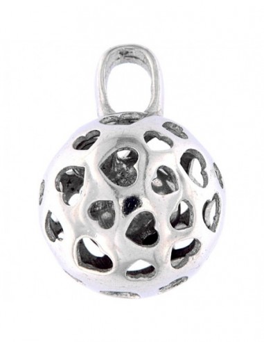 Ciondolo Argento Sfera 3D Cuori Con Xilofono [c85e3cfb]