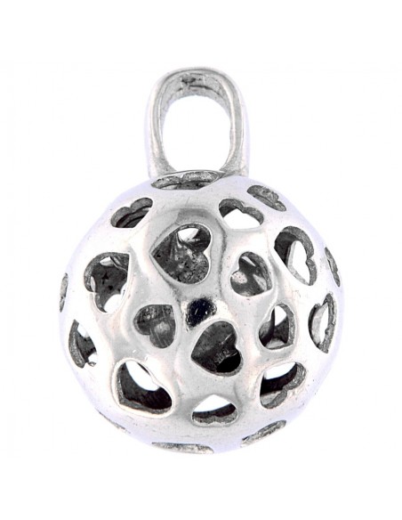 Ciondolo Argento Sfera 3D Cuori Con Xilofono [c85e3cfb]