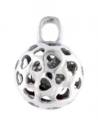 Ciondolo Argento Sfera 3D Cuori Con Xilofono [28e9c47e]