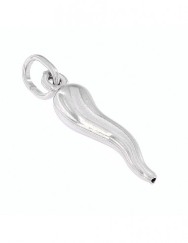 Ciondolo Argento Rodiato Corno Liscio 26 [c385359d]