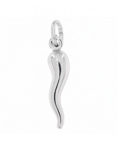 Ciondolo Argento Rodiato Corno Liscio 26 [7498f499]