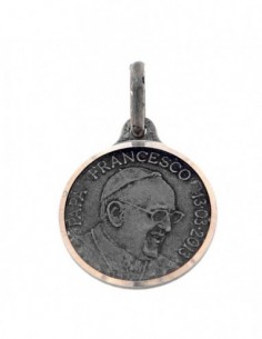CIONDOLO ARGENTO TONDO BRUNITO PAPA FRANCESCO UNOA [019eeee1]