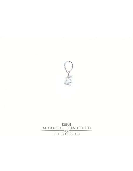 Ciondolo Argento rodiato Punto Luce Zircone 3MM [4cb3bc44]