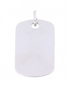 Ciondolo Argento Piastra MIlitare Liscia [19a56d98]