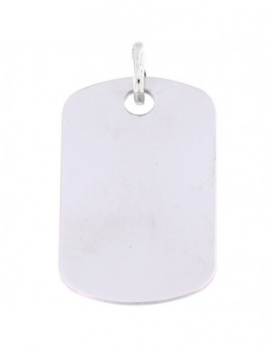 Ciondolo Argento Piastra MIlitare Liscia [19a56d98]