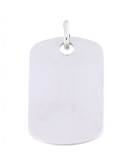Ciondolo Argento Piastra MIlitare Liscia [19a56d98]
