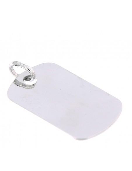 Ciondolo Argento Piastra MIlitare Liscia [96478cee]