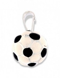 Ciondolo Argento Rodiato Pallone Juve Smaltato [a9226a11]