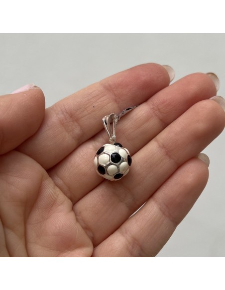 Ciondolo Argento Rodiato Pallone Juve Smaltato [854da6ad]