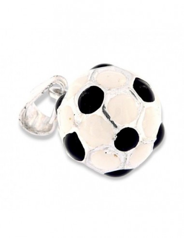 Ciondolo Argento Rodiato Pallone Juve Smaltato [325067a9]