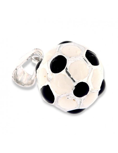 Ciondolo Argento Rodiato Pallone Juve Smaltato [325067a9]