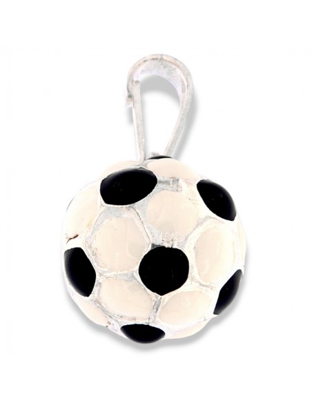 Ciondolo Argento Rodiato Pallone Juve Smaltato [370020b7]