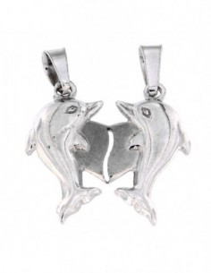 Ciondolo Argento Cuore Delfini Divisibile [149f2529]