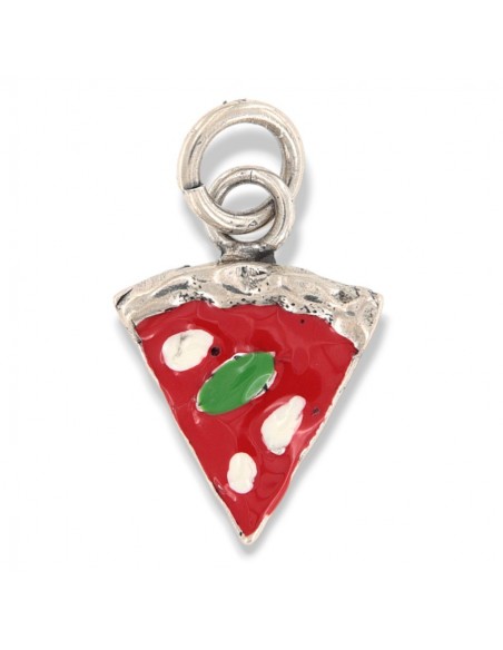 Ciondolo Argento Rodiato Pizza [5fa3682c]