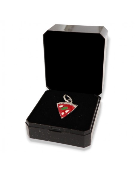 Ciondolo Argento Rodiato Pizza [fc281216]