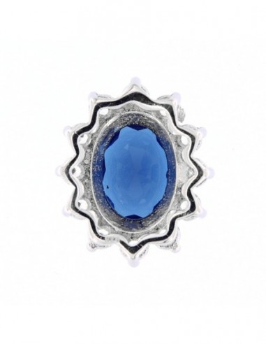 Ciondolo Argento Rodiato Principessa Zirconi Blu E [db229f09]