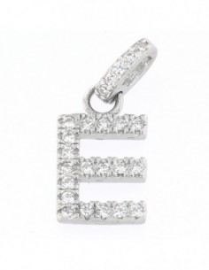 Ciondolo Argento Rodiato Lettera E Con Zirconi [4136756f]