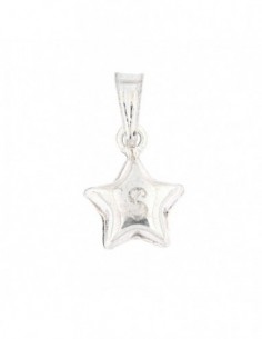 Ciondolo Argento Rodiato Stella Piccola Lettera S [98a72ba3]