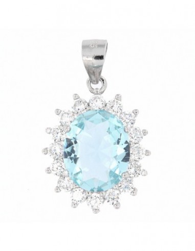 Ciondolo Argento Rodiato Principessa Celeste 11x9M [4b4fdd10]