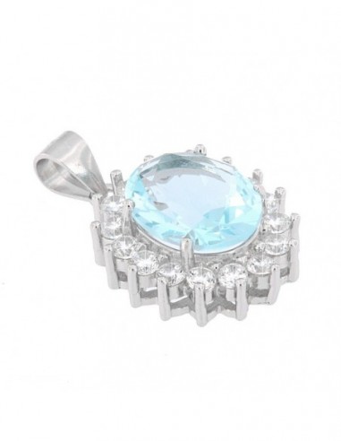 Ciondolo Argento Rodiato Principessa Celeste 11x9M [225124b1]