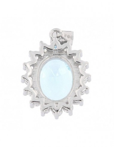 Ciondolo Argento Rodiato Principessa Celeste 11x9M [954ce5b5]