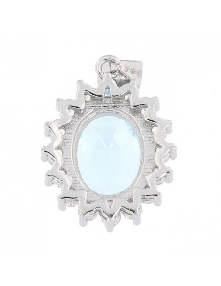 Ciondolo Argento Rodiato Principessa Celeste 11x9M [954ce5b5]