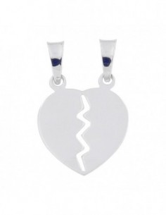 Ciondolo Argento Rodiato Cuore DIvisibile 21MM [25745f19]