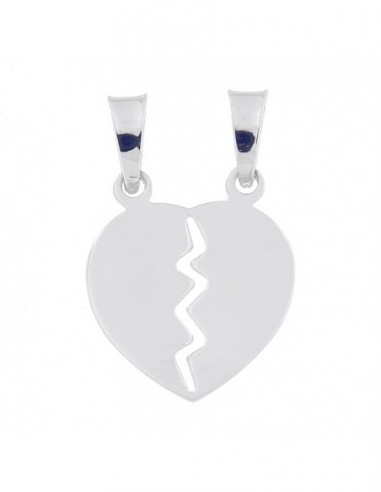 Ciondolo Argento Rodiato Cuore DIvisibile 21MM [25745f19]