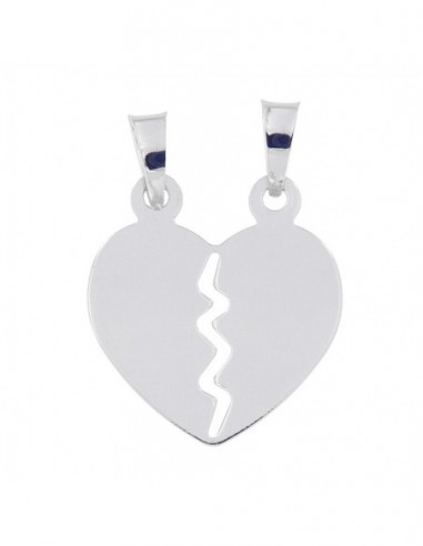Ciondolo Argento Rodiato Cuore Divisibile 24MM [36369abd]