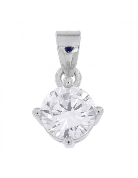 Ciondolo Argento Rodiato Punto Luce Tondo 6MM [2fd4d125]