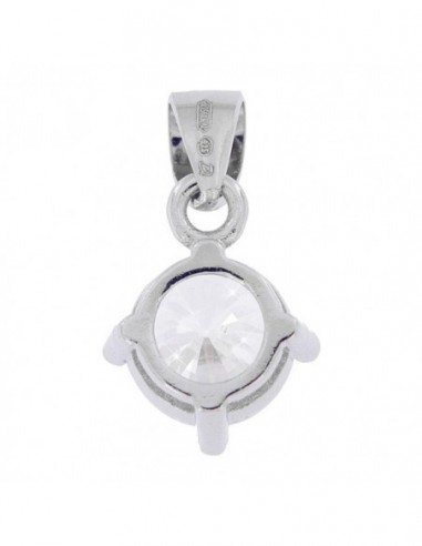 Ciondolo Argento Rodiato Punto Luce Tondo 6MM [b19a42bc]