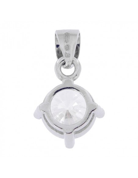 Ciondolo Argento Rodiato Punto Luce Tondo 6MM [b19a42bc]