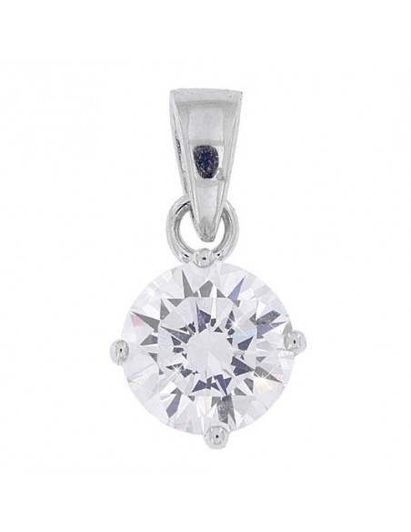 Ciondolo Argento Rodiato Punto Luce Tondo 7MM [ed471634]