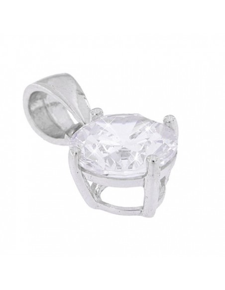 Ciondolo Argento Rodiato Punto Luce Tondo 7MM [551dc4aa]