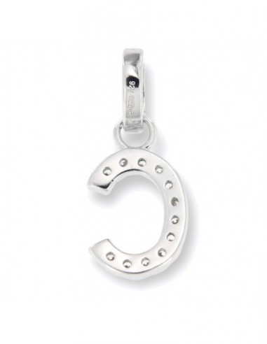 Ciondolo Argento Rodiato Lettera C Con Zirconi [ce84d274]