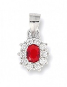 Ciondolo Argento Rodiato Principessa Rossa 4x3MM [896b07c0]