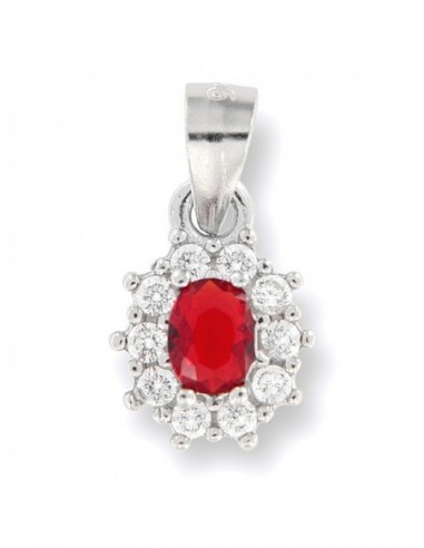 Ciondolo Argento Rodiato Principessa Rossa 4x3MM [896b07c0]