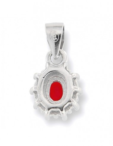 Ciondolo Argento Rodiato Principessa Rossa 4x3MM [68aeea62]