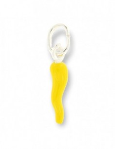 Ciondolo Argento Rodiato Corno Giallo 18MM [5094628e]