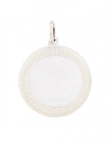 Ciondolo Argento Rodiato Piastra San Nicola [f48d2bbe]
