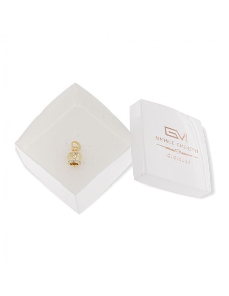 Ciondolo Argento Dorato Campanella Con Zirconi [f4363f32]