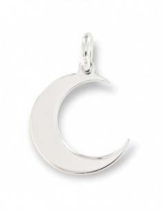 Ciondolo Argento Rodiato Sagoma Luna Liscia [19d5b3d9]