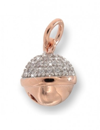 Ciondolo Argento Rosato Xilofono Zirconi Bianchi [78a9e533]