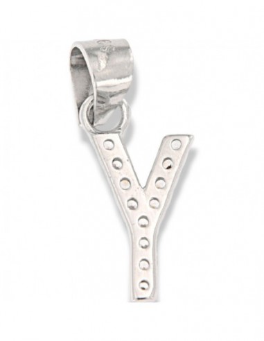 Ciondolo Argento Rodiato Iniziale Y Zirconi Bia [ddad2225]
