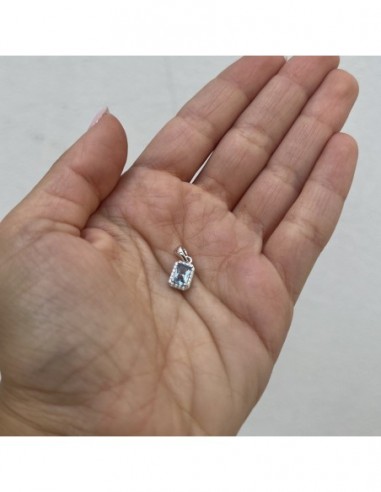 Ciondolo Argento Rodiato Principessa Celeste 6x4MM [c5608396]
