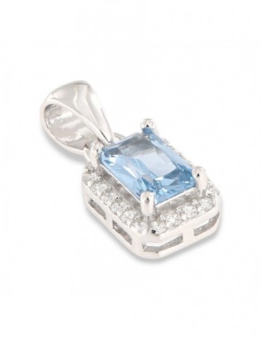 Ciondolo Argento Rodiato Principessa Celeste 6x4MM [727d4292]