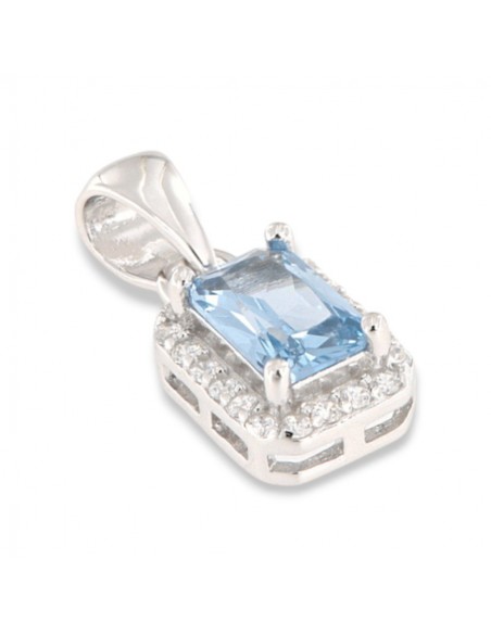Ciondolo Argento Rodiato Principessa Celeste 6x4MM [727d4292]