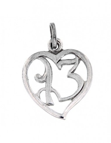 Ciondolo Argento Cuore Forato Con Numero 13 [b7a99291]