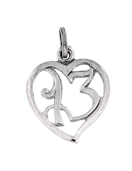 Ciondolo Argento Cuore Forato Con Numero 13 [b7a99291]